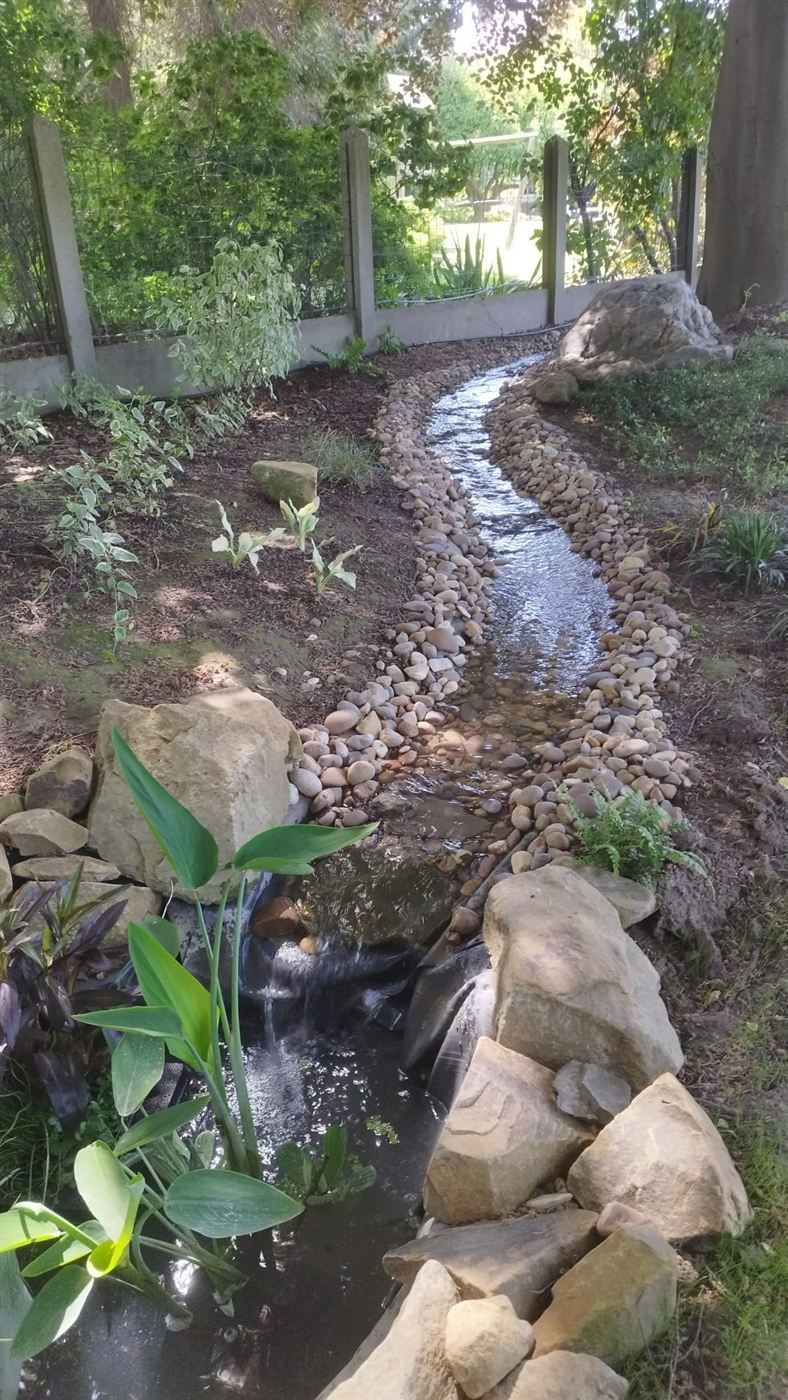Ruisseau naturel bordé de galets de rivière